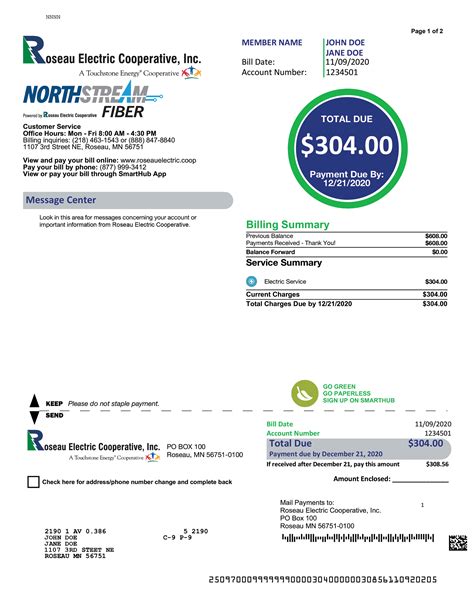 city of roseau bill.